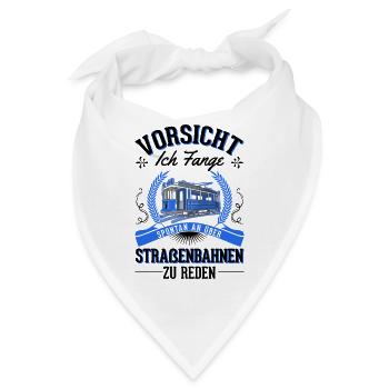 Straßenbahn Geschenk Straßenbahnfahrer Tram S-Bahn - Bandana - Weiß - Vorne