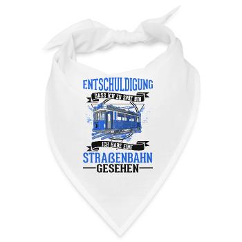 Straßenbahn Geschenk Straßenbahnfahrer Tram S-Bahn - Bandana - Weiß - Vorne