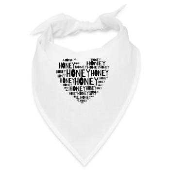 Honey Herz - Bandana - Weiß - Vorne
