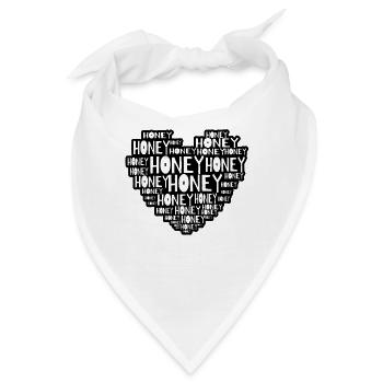 Honey Herz - Bandana - Weiß - Vorne