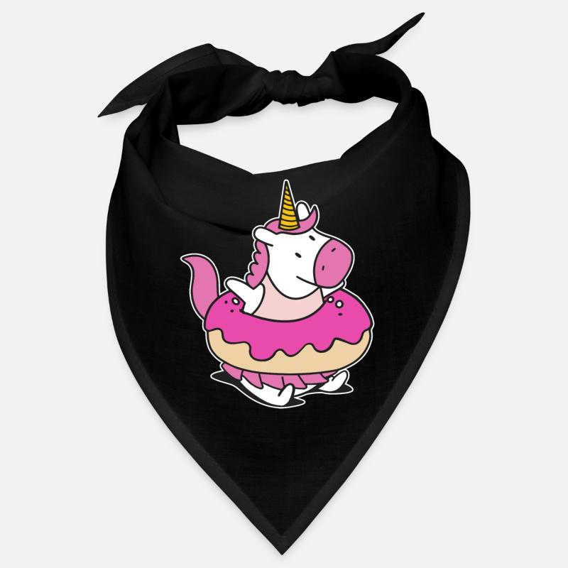 Rainbow Unicorn Float Floaty Donut Bandana