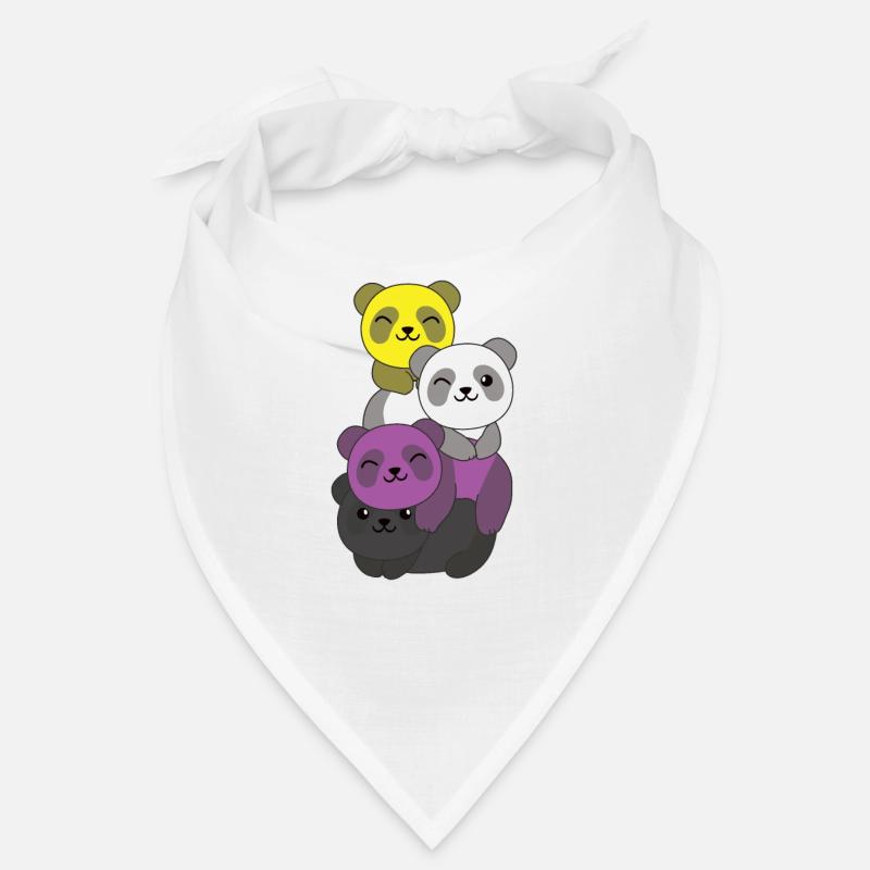 Nonbinary Flag Pride LGBTQ Cute Panda Bunch Bandana