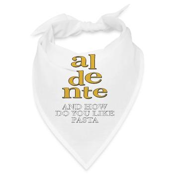 aldente AND HOW DO YOU LIKE PASTA - Bandana - Weiß - Vorne