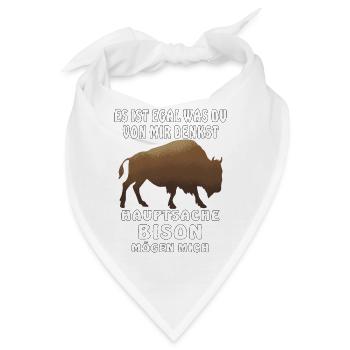 BISON MÖGEN MICH - Bandana - Weiß - Vorne