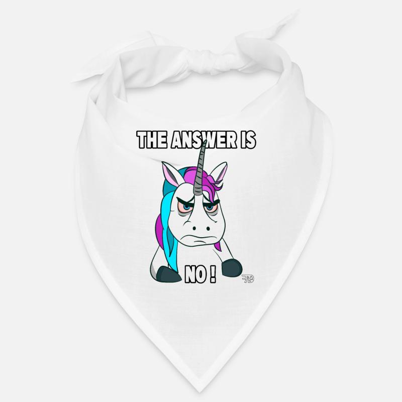 the answer is no, lustiges Einhorn Bandana