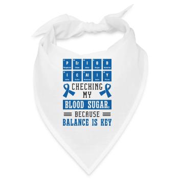 Diabetische Bauchspeicheldrüse - Bandana - Weiß - Vorne