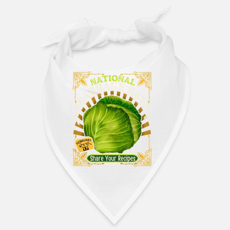 Cabbage, white cabbage, funny saying Cabbage Day Bandana