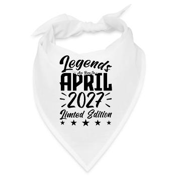 Jahrgang April 2027 Geburtstagsgeschenk 2027 - Bandana - Weiß - Vorne