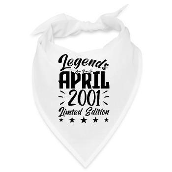 Jahrgang April 2001 Geburtstagsgeschenk 2001 - Bandana - Weiß - Vorne