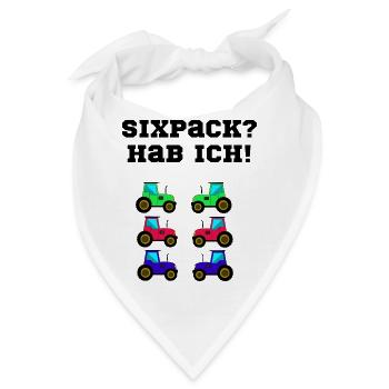 trecker sixpack kinder traktor - Bandana - Weiß - Vorne