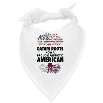 Geboren in Katar Katar Amerikaner USA - Bandana - Weiß - Vorne