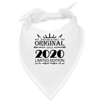 2020 - Baujahr 2020 - Jahrgang 2020 - Bandana - Weiß - Vorne