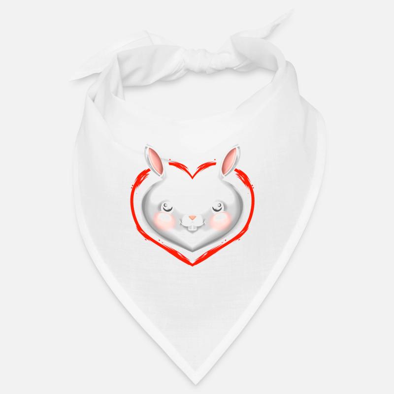 Sweet Easter Rabbit Heart On Easter Bandana