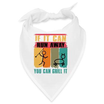 Lustiger Grill-Spruch I Grillen Motiv - Bandana - Weiß - Vorne