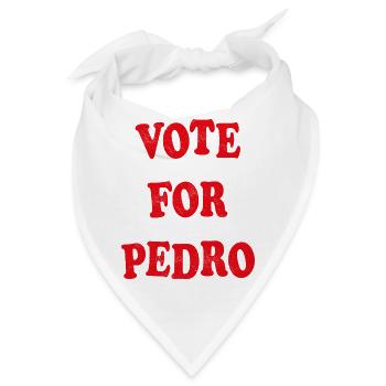 Stimmen Sie für Pedro - Bandana - Weiß - Vorne