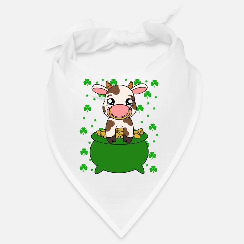 Mignonne trèfle de vache Fête de la Saint Patrick Bandana