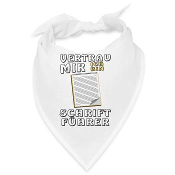 NOTIZBLOCK VERTRAU MIR SCHRIFTFÜHRER - Bandana - Weiß - Vorne