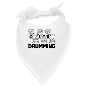 Djembe Drumming Percussionist Drums Djembe Player - Bandana - Weiß - Vorne