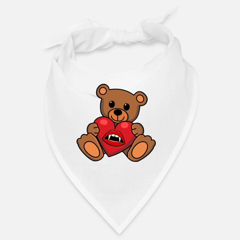 Teddy Herz Vampir Horror Halloween Blutsauger Bandana