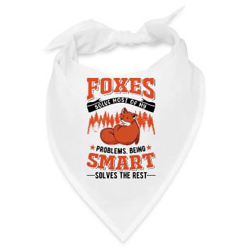 Fuchs Geschenk Rotfuchs - Bandana - Weiß - Vorne