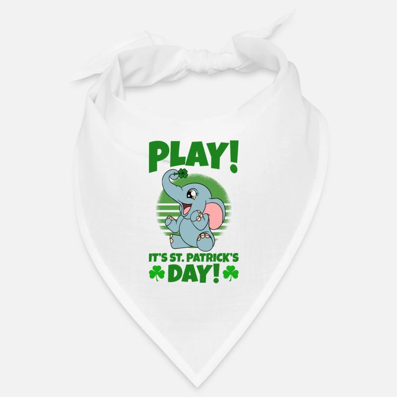 Mignons trèfles d’éléphants Fête de la Saint-Patrick Bandana