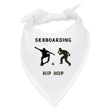 Skateboarding & HIP HOP - Bandana - Weiß - Vorne