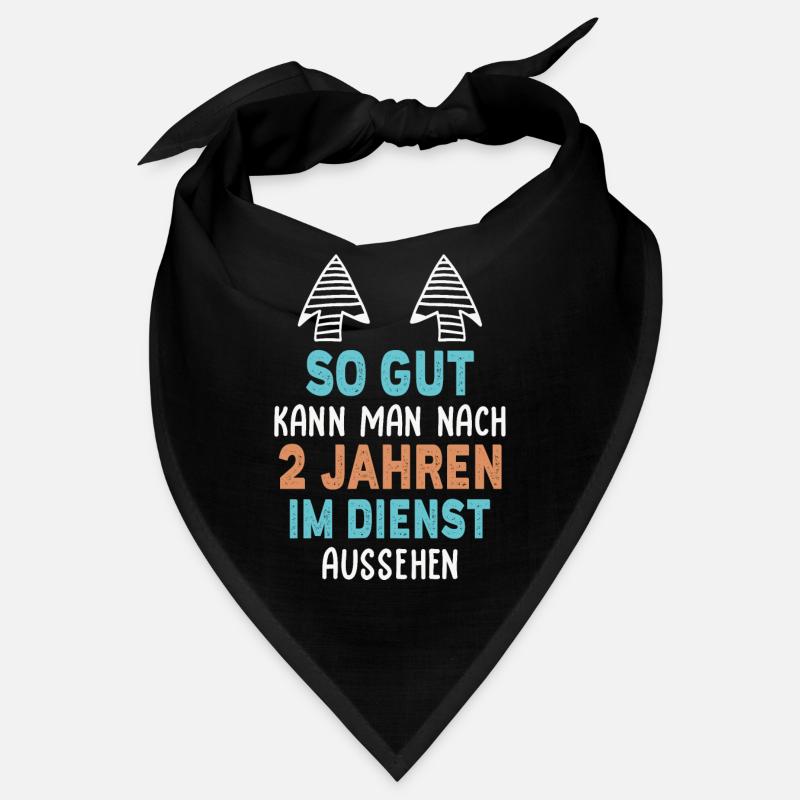 Jubiläum 2 Jahre Geschenk Arbeit Lustig Spruch Bandana