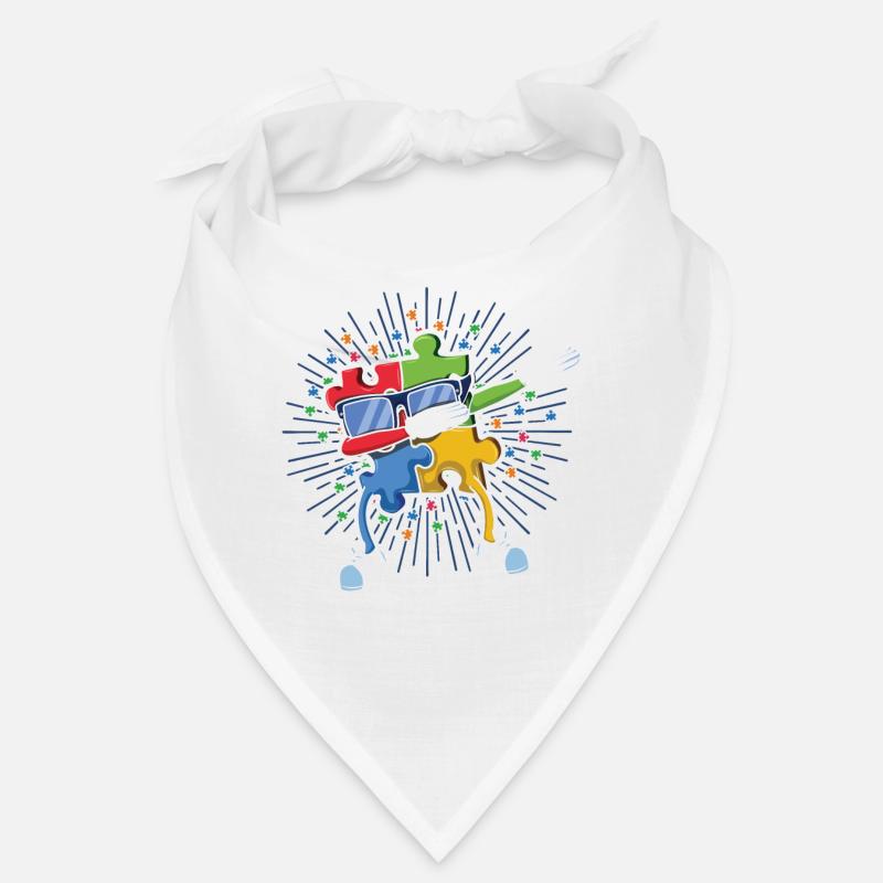 Kid Dab Dabbing Puzzle Bunte Autismus Bewusstsein Bandana