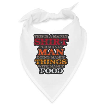 Lustiger Grill-Spruch I Grillen Motiv - Bandana - Weiß - Vorne