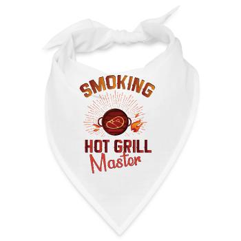 Lustiger Grill-Spruch I Grillen Motiv - Bandana - Weiß - Vorne