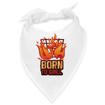 Lustiger Grill-Spruch I Grillen Motiv - Bandana - Weiß - Vorne