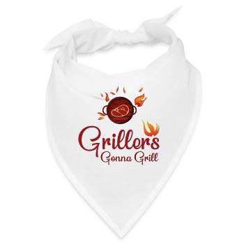 Lustiger Grill-Spruch I Grillen Motiv - Bandana - Weiß - Vorne