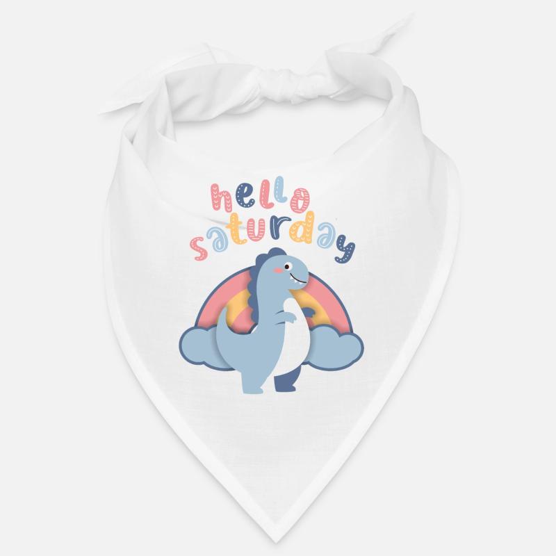 Kawaii dinosaurs. Rainbow, Hello-Saturday Bandana