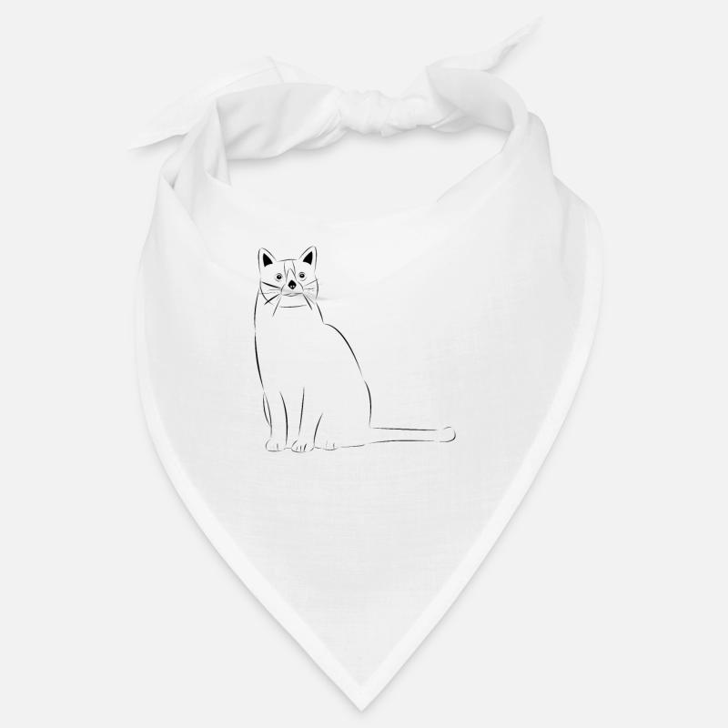 Katze gezeichnet Bandana