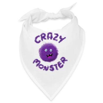 Lila Monster Comic Cartoon süß Baby Kinder - Bandana - Weiß - Vorne