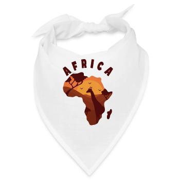 Africa Sundown Wildnis Sahara Wüste - Bandana - Weiß - Vorne