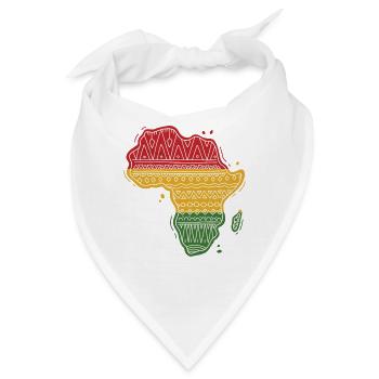 Afrika - Mali - Kontinent - Bandana - Weiß - Vorne