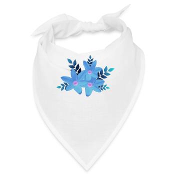 Tropische Blüten - Blumen - Flora - Afrika - Bandana - Weiß - Vorne