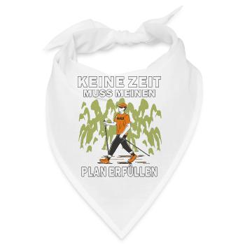 NORDIC WALKING MUSS PLAN ERFÜLLEN - Bandana - Weiß - Vorne