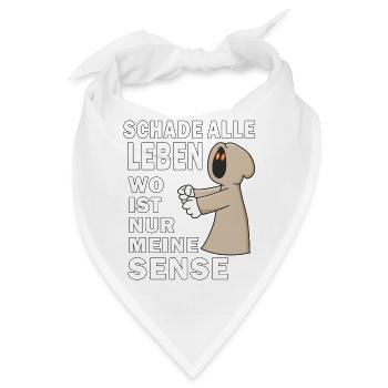 SENSENMANN WO IST MEINE SENSE - Bandana - Weiß - Vorne