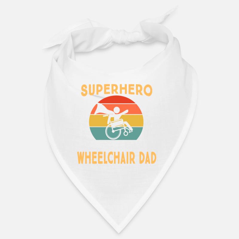 Mon handicap d’utilisateur de fauteuil roulant de super-héros préféré - Bandana - blanc