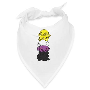 Nonbinary Flag Non Binary Pride LGBTQ Blobfisch - Bandana - Weiß - Vorne