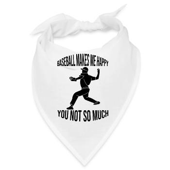 Baseball Baseballteam Baseballer Baseballspieler - Bandana - Weiß - Vorne