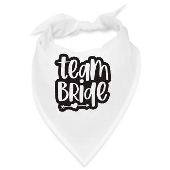 Team Braut Junggesellenabschied Braut Hochzeitsmädchen - Bandana - Weiß - Vorne