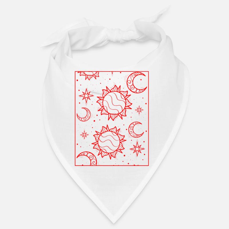 Bohemian Aesthetic Sun and Moon Pattern Bandana