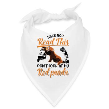 Roter Panda Geschenk Katzenbär Red Panda - Bandana - Weiß - Vorne
