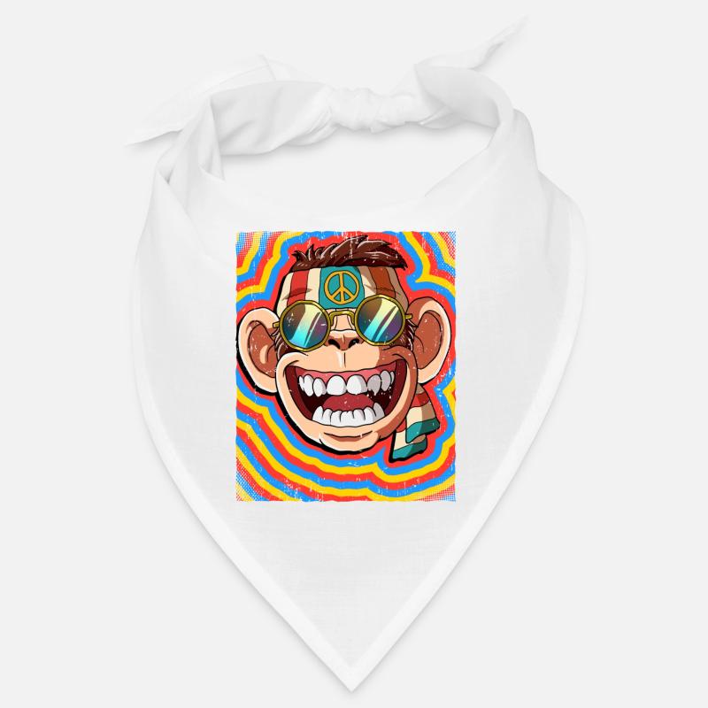 Hippie Monkey Psychedelic Trippy Bandana
