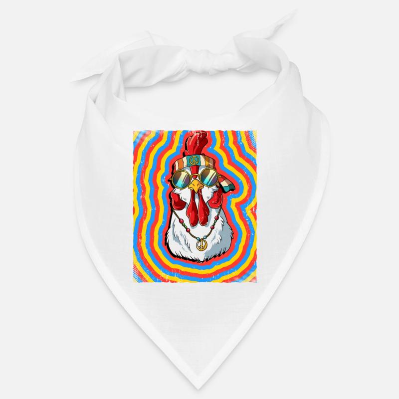 Hippie Chicken Psychedelic Trippy Bandana