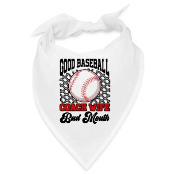 Baseball-Trainerin Ehefrau Berufstätige Mutter - Bandana - Weiß - Vorne