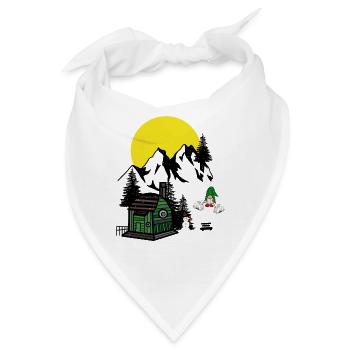 Gebirge Österreich Weihnachtsgeschenk Xmas - Bandana - Weiß - Vorne